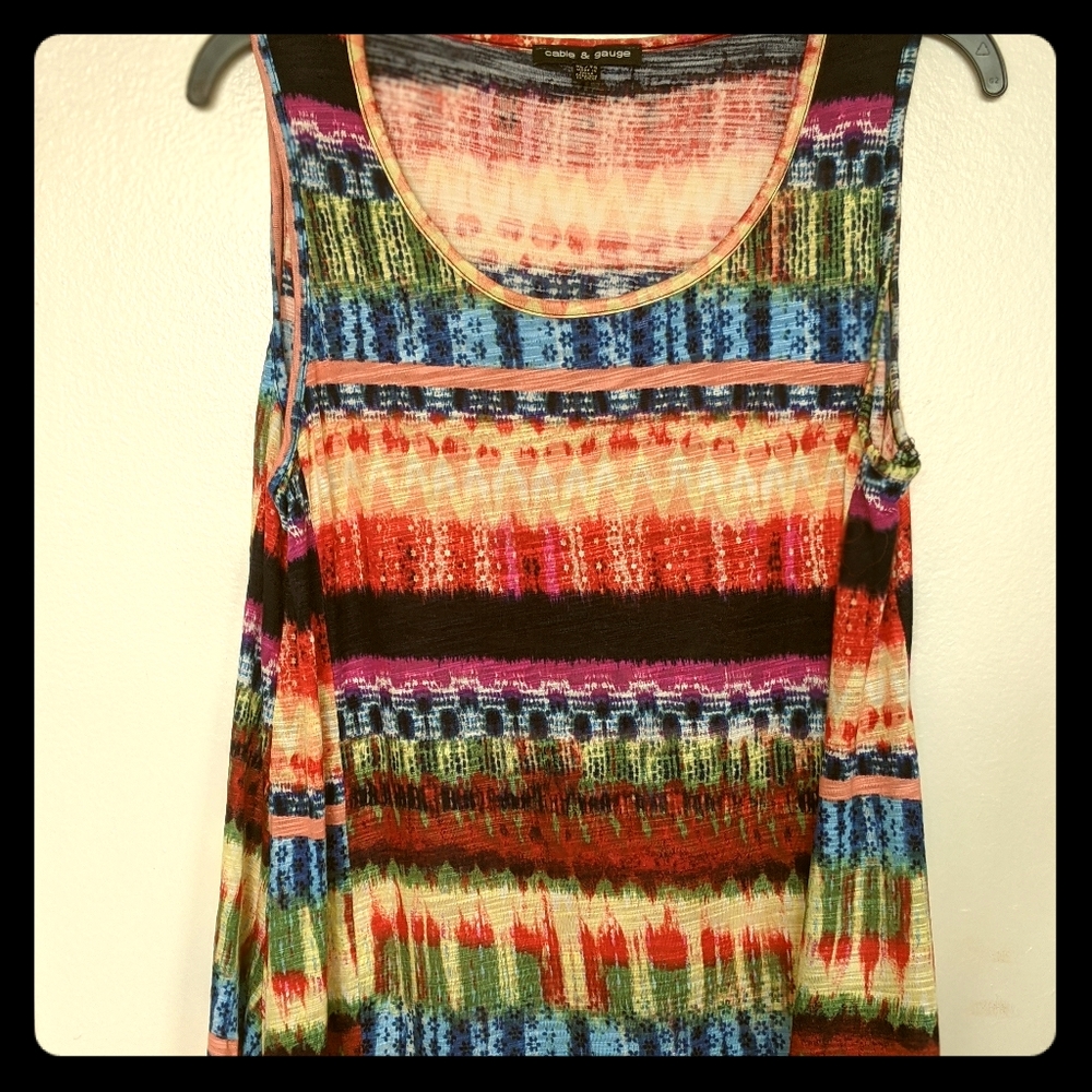 COPY - Multicolor boho styled tank top